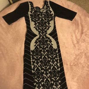 Bebe dress black and white